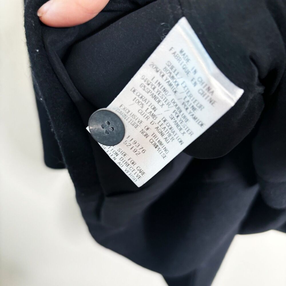 Helmut Lang Leather Wool Coat - Picture 2 of 9